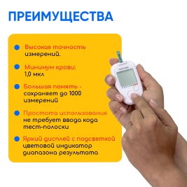 Глюкометр Спутник, партия 15 шт