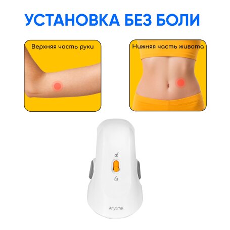Сенсор мониторинга глюкозы Энитайм, 1 шт