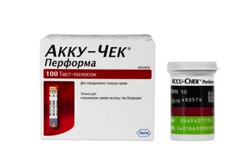 Тест-полоски Акку-Чек Перформа, 100 шт