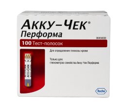 Тест-полоски Акку-Чек Перформа, 100 шт
