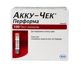Тест-полоски Акку-Чек Перформа, 100 шт